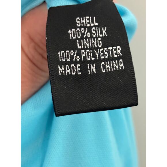 Adrianna Papell Silk Babydoll Dress Beaded / Sequince Size 12 Fairycore New - Picture 6 of 6